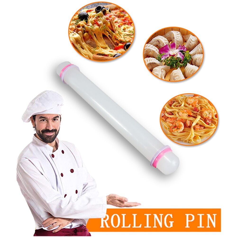 Non-stick Fondant Roller Silicone Rolling Pin Cake Pastry Cooking Baking Fondant Cake Dough Roller Pastry Boards Tool#35: Default Title