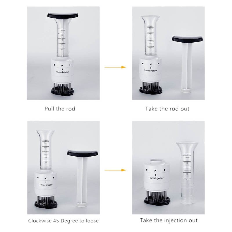 Multi Functie Vleesvermalser Naald Steak Vlees Injector Marinade Smaak Spuit Keuken Gadgets Vlees Gereedschap