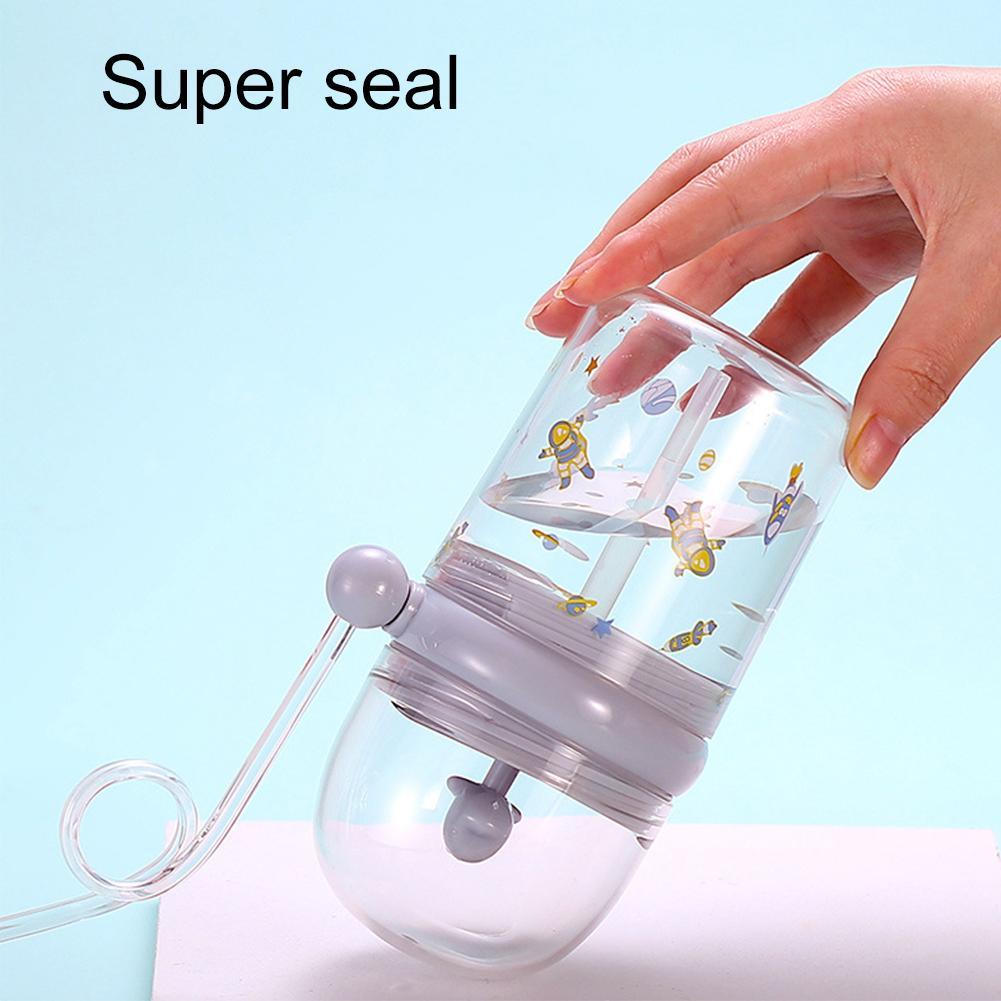 250Ml Kinderen Grappig Whale Water Spray Drinkbeker Cartoon Met Cups Kinderen Flessen Lekvrij Rietjes Drinken Draagbare Fe t5E7