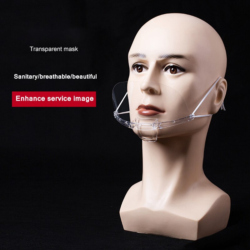 Transparente Masken Anti Speichel Kunststoff Küche Maske Restaurant Masken Küche Werkzeuge Für Gastronomie Lebensmittel Hotel