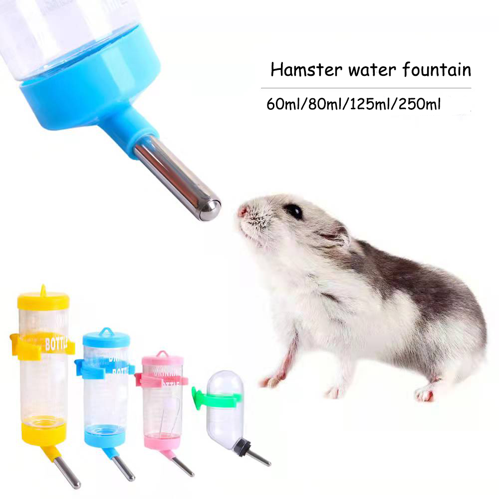 Kunststoff Hamster Trinker Wasser Flasche Spender Zubringer Hängen Haustier Hund Guinea Schwein Eichhörnchen Kaninchen Trinken Kopf Rohr Brunnen