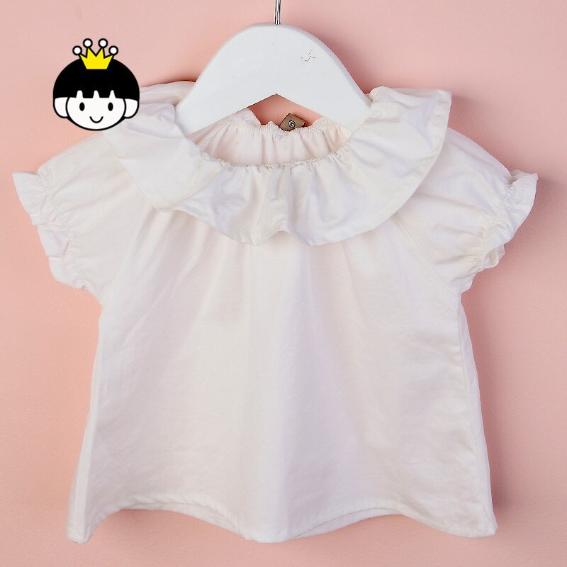 Celveroso Neugeborenen Kleinkind Infant Baby Mädchen kurzarm Tops T-shirts Kleidung Solide Weiß Süße Tops Shirt 6- 24 mt