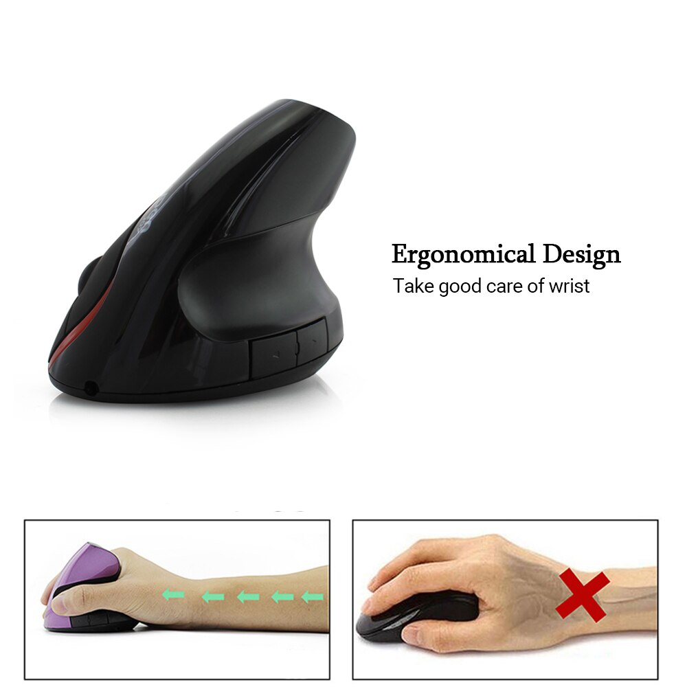 5d 1600 vertikale kabellose maus, ergonomisch, wiederaufladbar, usb typ-c, handgelenkschonend, für laptop, pc, macbook, bürogebrauch