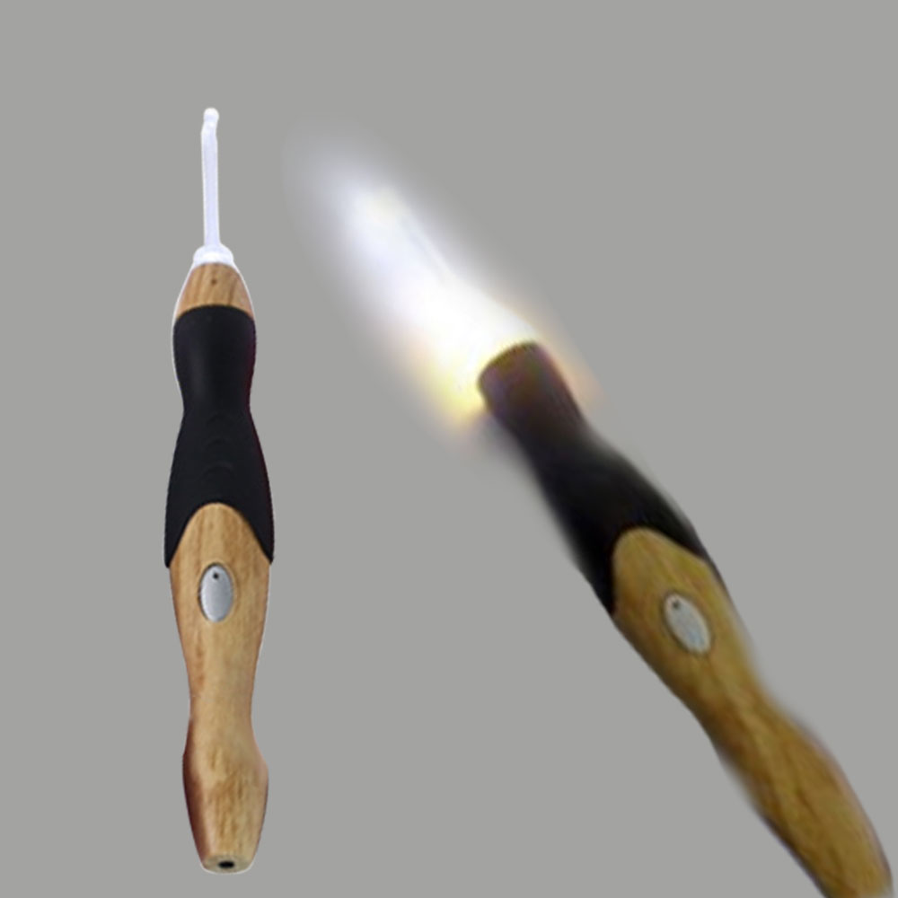 Ganchos de ganchillo con luz USB 9 en 1, agujas de tejer, juego de herramientas de costura LED, Kit de herramientas para tejer suéter, accesorios de costura