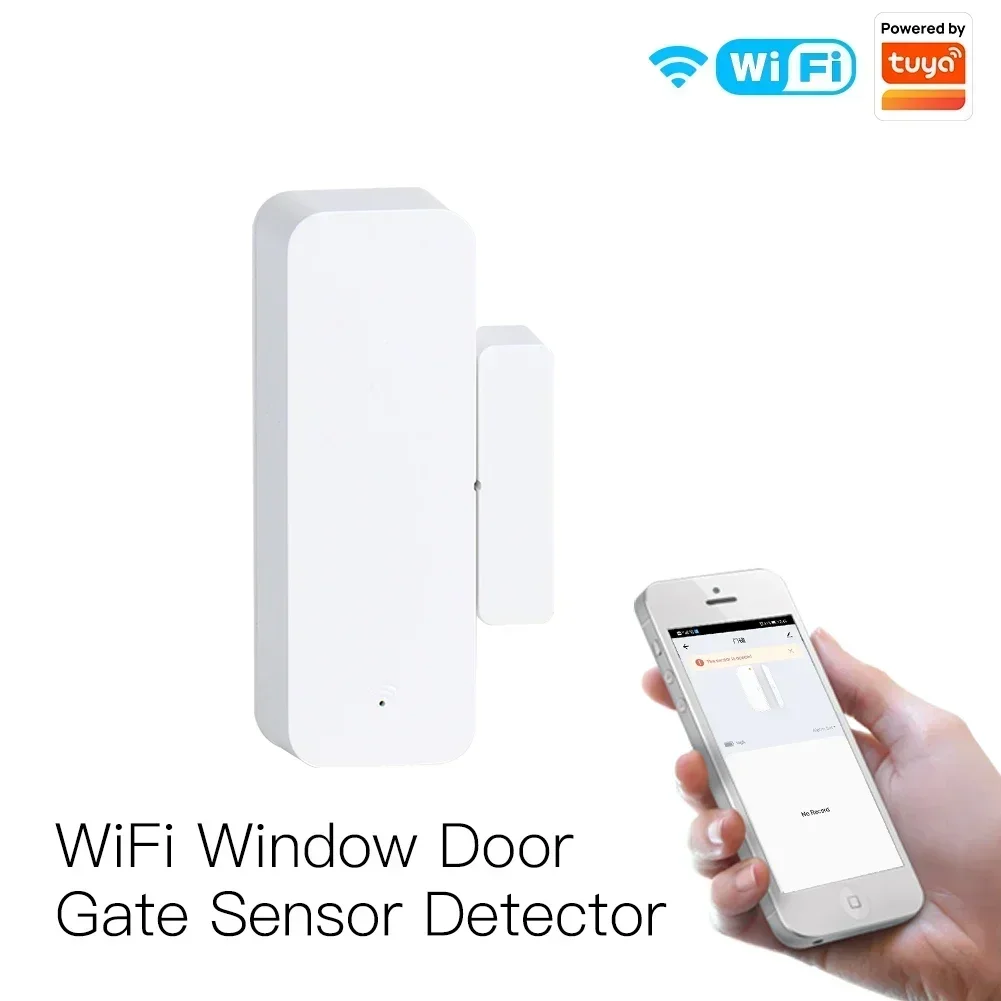 MOES ZigBee/WiFi slimme deursensor, beveilig uw huis met Tuya-app-bediening, raam-/deurdetectie en Smart Life-compatibiliteit: YELLOW