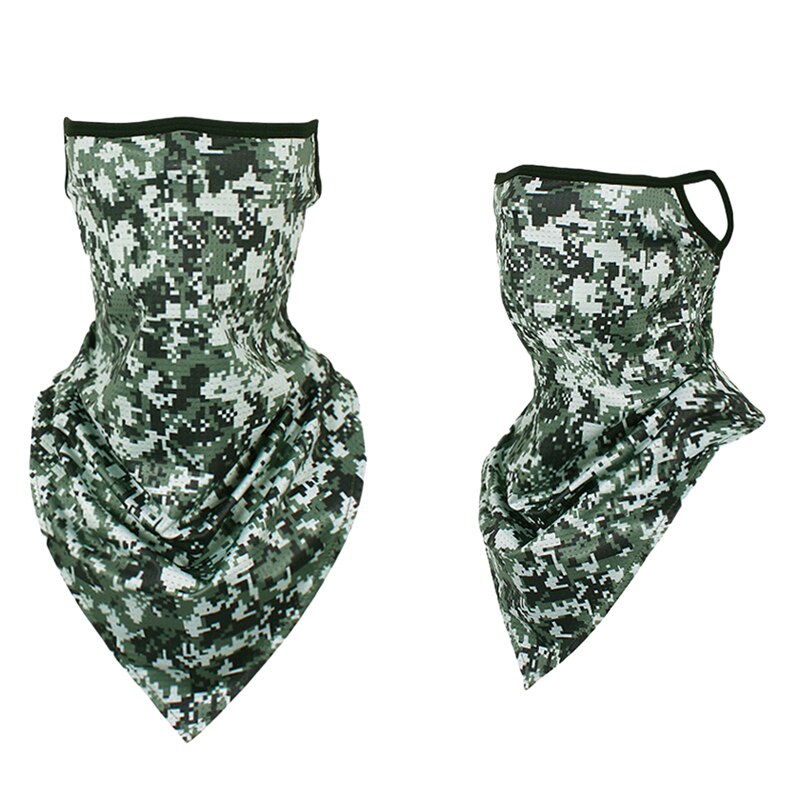 Triangle Ice Silk Scarf Casual Triangle Scarf Neck Gaiter Camouflage Printed Scarves For Adults: Classic Digital