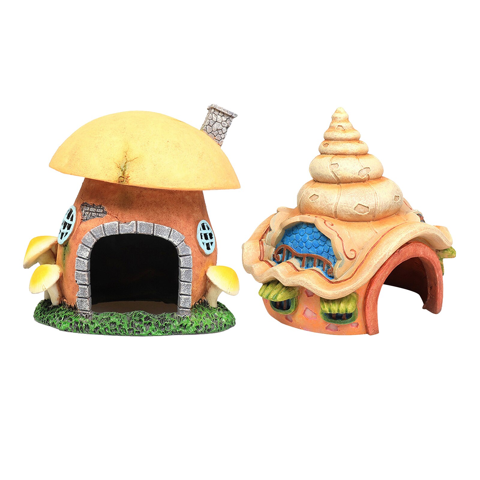 Cute Aquarium Decoration Bright Fish Tank Ornament Hide Rest Cave Decor Hut