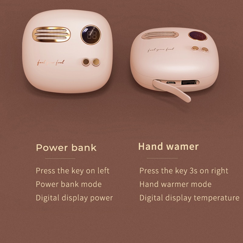 Liberfeel Maoxin mão mais quente power bank eletrônico retro powerbank mini powerbank para xiaomi huaweiphone 6 7 8 x aquecedores de mão recarregável