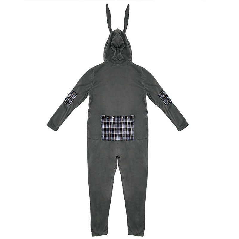 Men Solid Splicing Jumpsuit Men One-piece Garment Pajama Playsuit Fleece Button Hoodie Male Onesie Jumpsuits Overalls Hombre2021