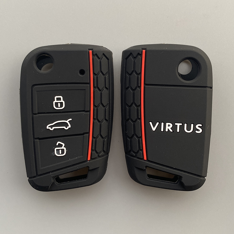 Funda de Gel de sílice para llave de coche, cubierta de 3 botones para Volkswagen Golf 7 mk7 Seat Ibiza Leon FR 2 Altea Azteca para Skoda Octavia