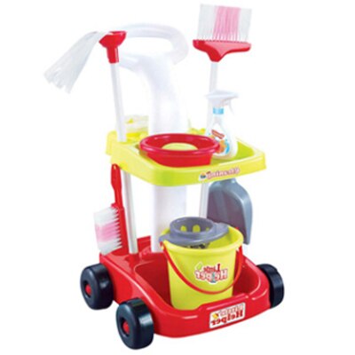 1 stk / sæt foregiver legetøjsrengørings legetøj legetøj børn husholdning rengøring vaskemaskine mini oprydning legetøj  d33: Skriv en