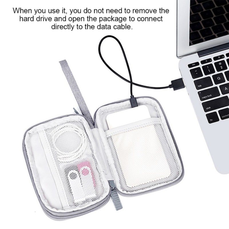 Portable External Hard Drive Case Cover Hard Disk HDD Protection Box Electronics Travel Organizer Cable Bag