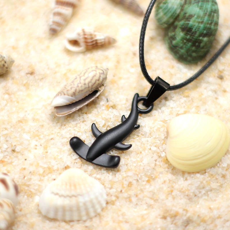 24 cm marine dyr mantahai hval halskjede menn choker krage strandsurfing hals tilbehør anheng smykker for ham: Mørkt gull
