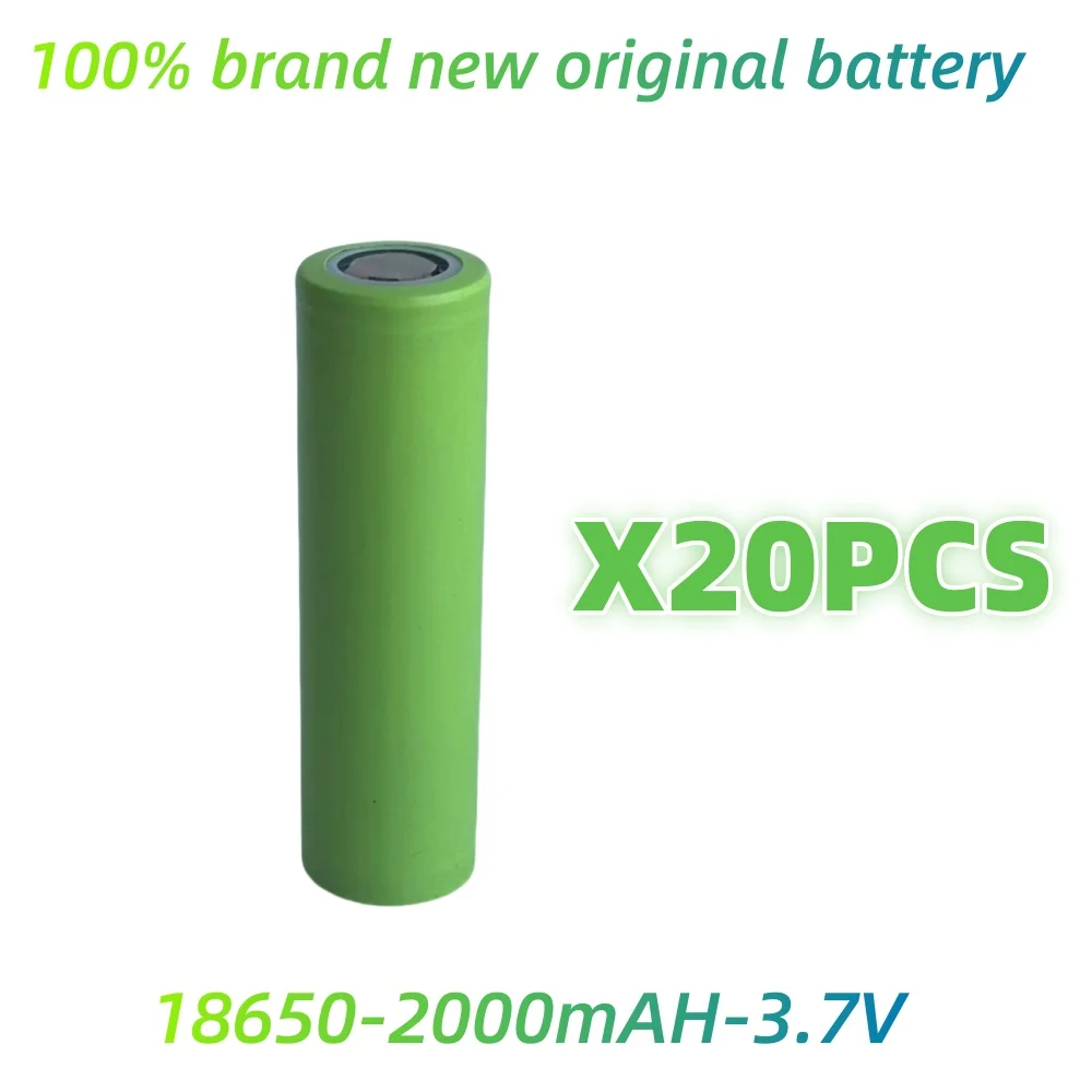 Original 18650 3,7 v 2000mAh batería de litio recargable linterna batería 100% capacidad real 2000mAH 1-50 Uds: plum