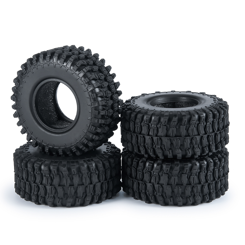 YEAHRUN 4PCS 1.0" Miękkie gumowe opony do wszystkich terenów 50 * 20 / 54 * 23 mm do 1/24 RC Crawler Car Axial SCX24 1/18 TRX4M Upgrade Tyres
