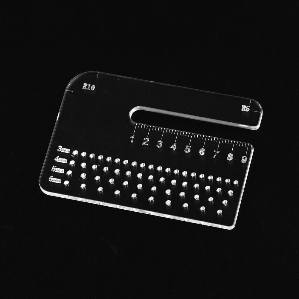 1pc With scale Acrylic Plate DIY Hand Perforated Round Stitching Punch Tools For Helping Leather Hole Punch