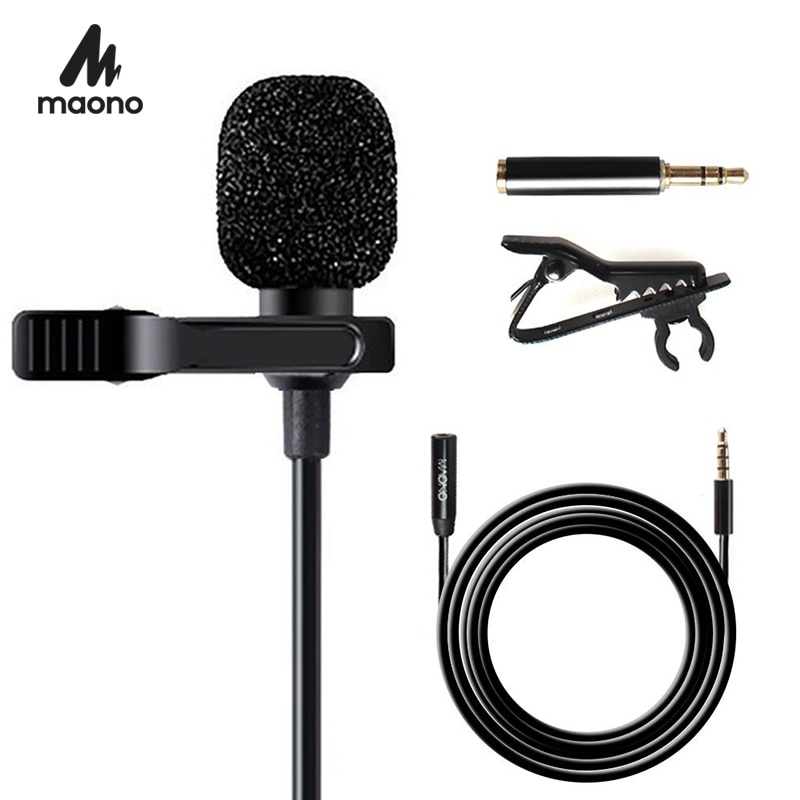 Maono Lavalier Microfoon Met 6M Verlengkabel Condensator Microfoon Handsfree Clip-On Voor Iphone Android Smartphone Dslr Cam