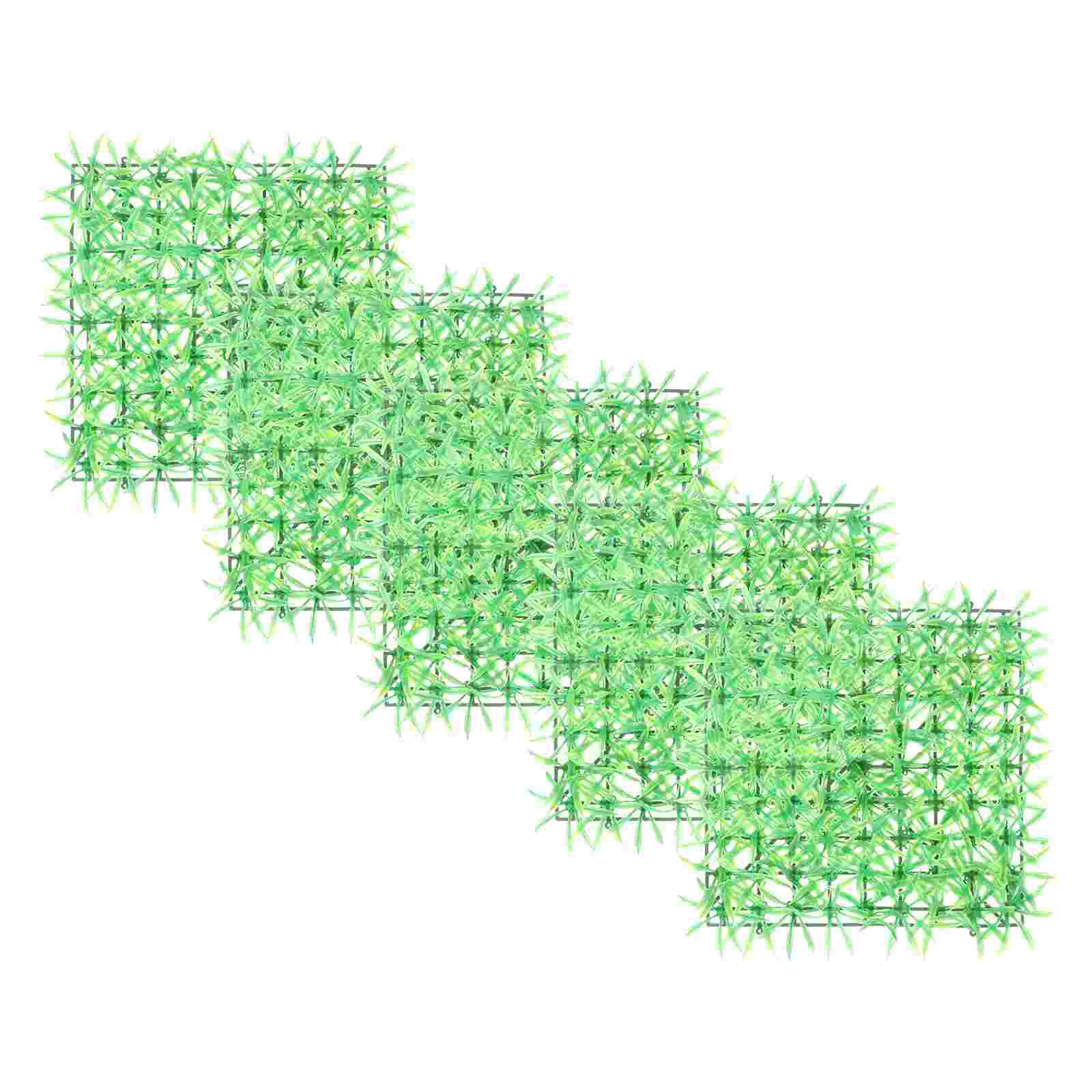 5Pcs Imitation Turfs Artificial Plants Wall Turfs Artificial Grass Turfs for Decor