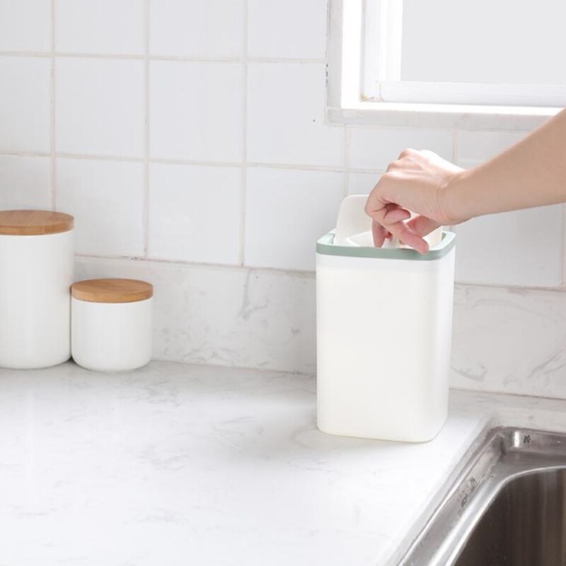 Waste Bin Small Trash Can Mini Desktop Ashcan Litter Trash Little Table Top Trash Box For Desk Trash Bin