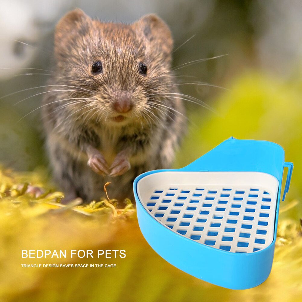 Plastic huisdier katten konijn toilet trainer hoek kattenbak voor katten toilet gaas vierkante potty trainer rat hamster hoek kattenbak