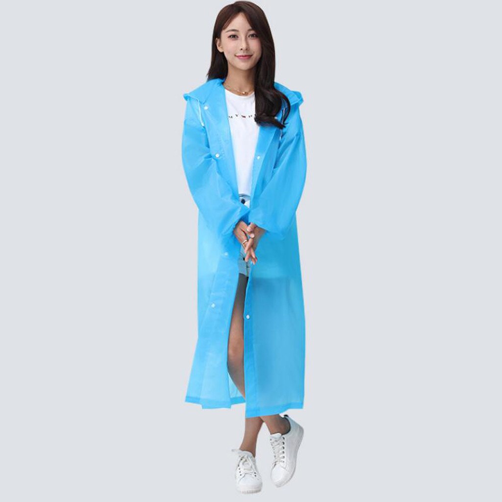 Unisex Impermeabile Corsa Esterna Impermeabile Adulto di Spessore Trasparente Impermeabile Poncho Impermeabile Con Cappuccio Cappotto di Pioggia Capa de chuva W5