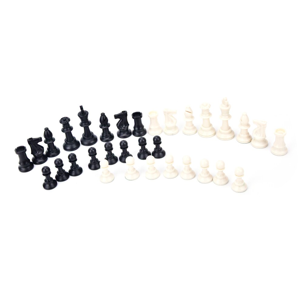 32 unids/set ajedrez medieval piezas/de plástico completo ajedrez con amigo jugar ajedrez para relajarse 65MM de altura