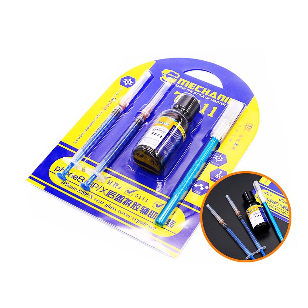 Dissolvant de colle de coque de verre de téléphone mécanique 5111, solution spéciale de démolition de coque arrière de téléphone pour iPhone 8/8P/X