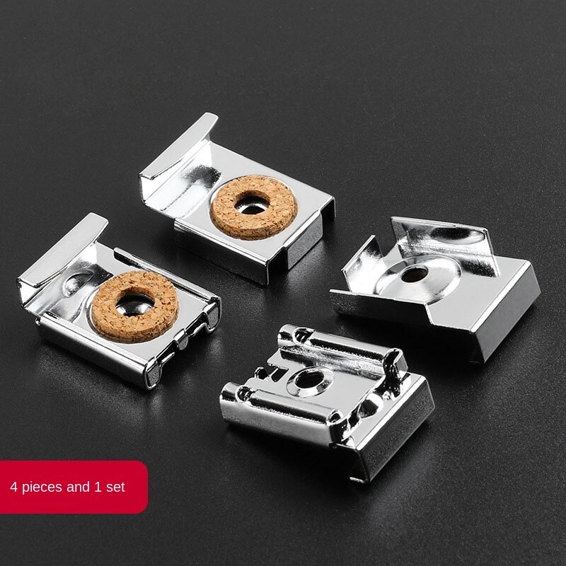 4PCS Glass Fixed Clip Mirror Clip Adjustable Mirror Bracket Hanging Holder Mirror Glass Wall Hanging Fixing Clips Hardware Tool