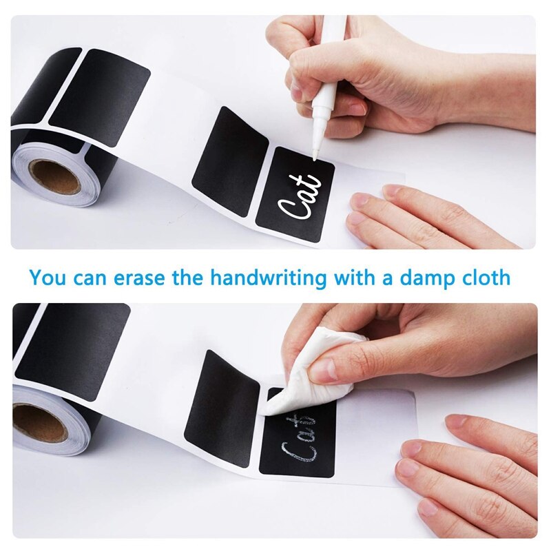 Szs 360 stk vandtætte flaskeetiketter klistermærker til køkken syltetøjsbeholder tavleetiketter klistermærker flaskemærker