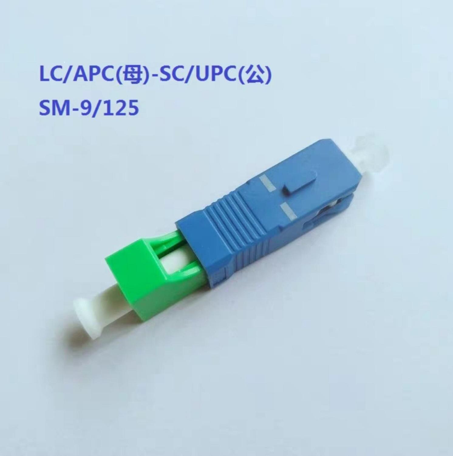 Adaptador híbrido LC-SC fêmea para macho, vfl use sm mm apc fibra óptica acoplador ftth frete grátis elink de fábrica: PC-APC blue to green