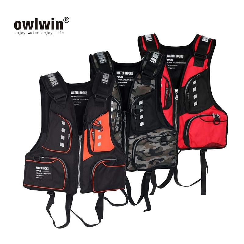 OWLWIN Fishing Life Jacket Vest Multi-function Buoyancy 115 Kg Outdoors Sports