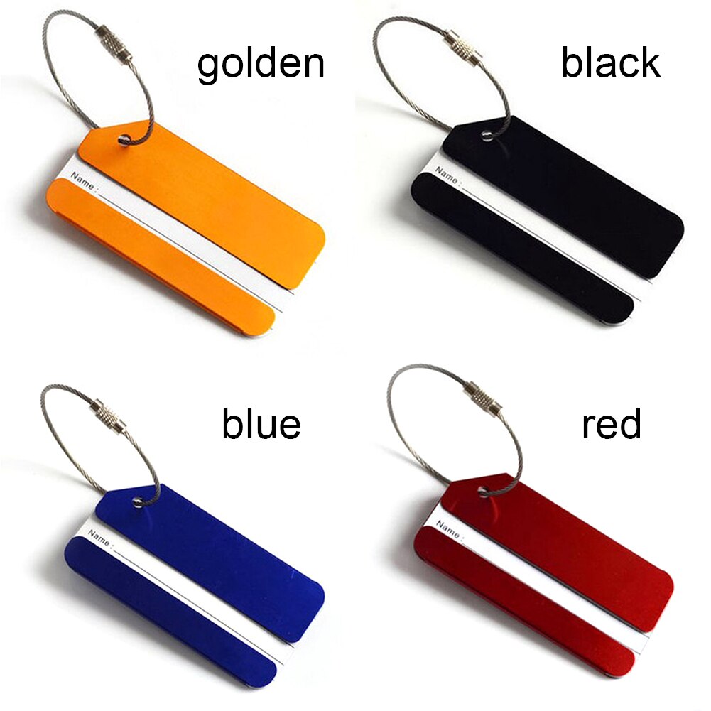 Aluminium Funky Reizen Bagage Label Riemen Koffer Naam Id Adres Tags Kofferlabels Reizen Accessoires