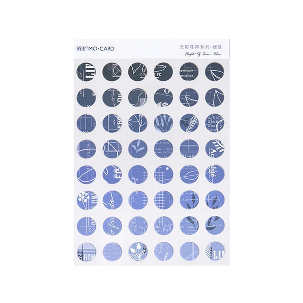 1pcs Stationery Stickers DIY Planet Sticky Paper Kawaii Diary Scrapbooking Round Plants For Decoration Stickers W5X6: blue