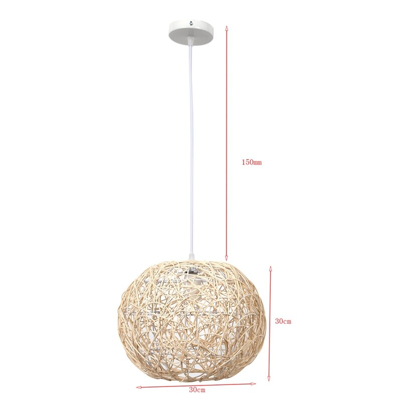 råtnende arbeid flettet moderne flettet sepak takraw stokk lampeskjerm til anheng lampe bruk spisestue