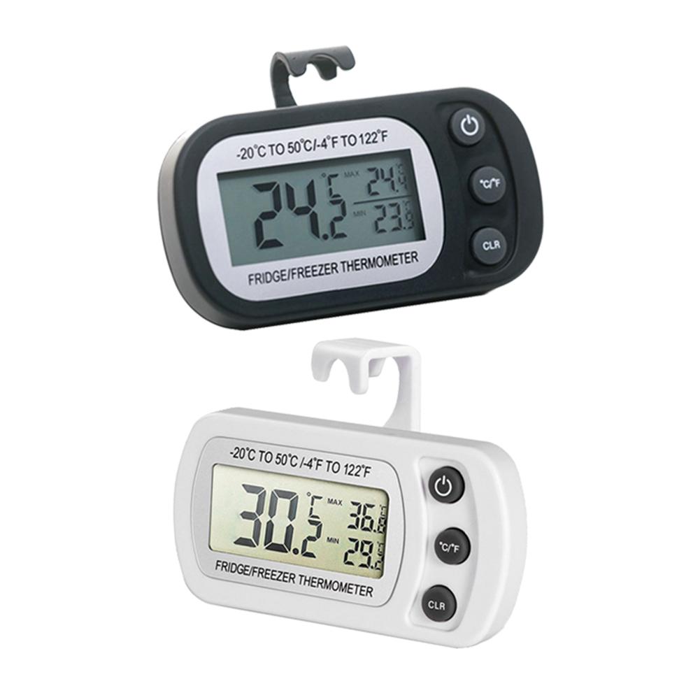 Mini Digitale Lcd Thermometer Sensor Gauge Koelkast Tank Keuken Elektronische Temperatuur Meter Met Magneet Haak