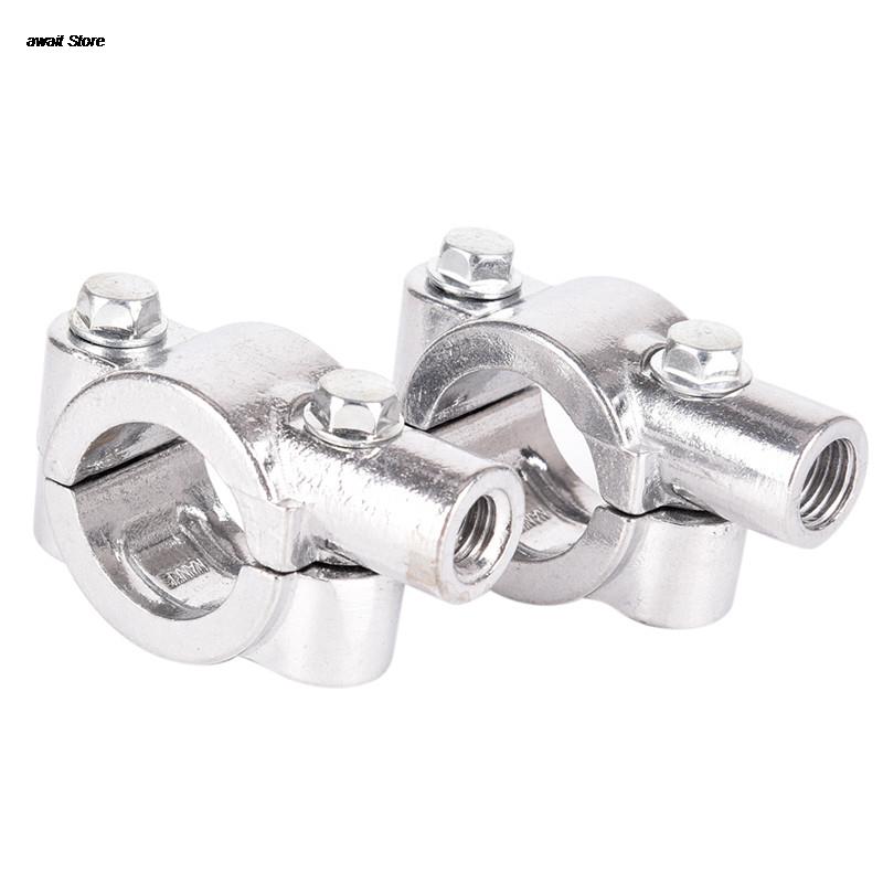 Abrazadera de montaje para espejo retrovisor de motocicleta, soporte adaptador para manillar de bicicleta, 8mm y 10mm, 1 unidad