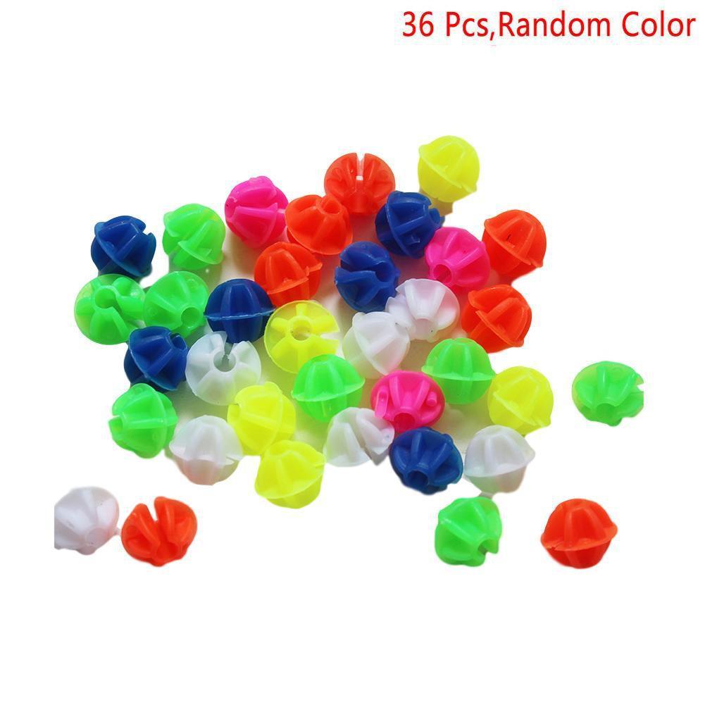 36 Stks/set Plastic Clip Spoke Bead Fiets Kralen Draad Sprak Ronde Fiets Decoraties Kralen Bal Spoke Lichtgevende Wiel Kralen B0X2: Default Title