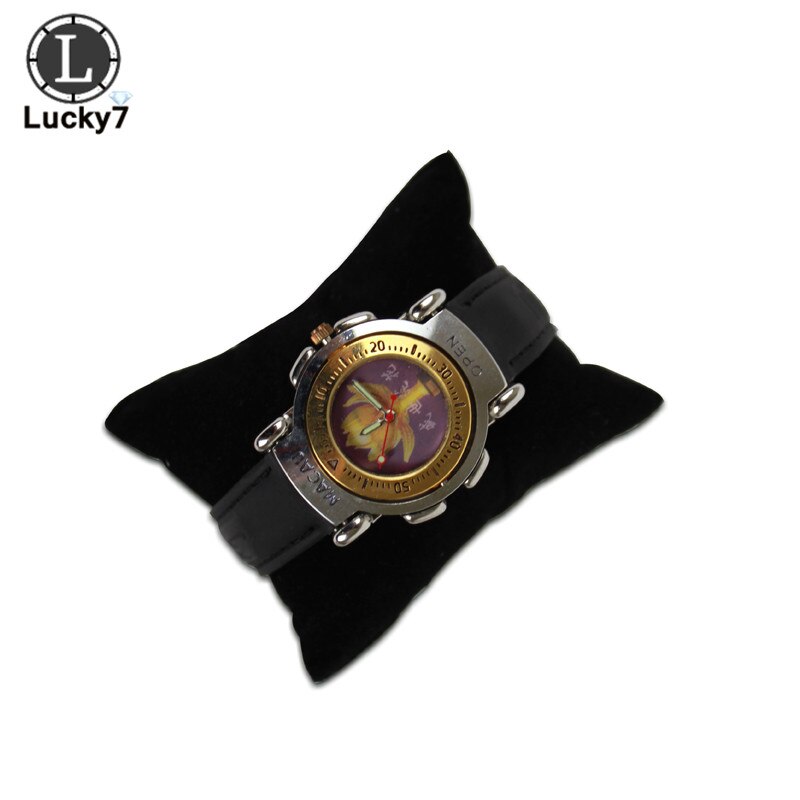 S-Size Jewelry Pillow Stand Velvet PU Holder Organizer Bracelet Case Bangle Anklet Watch Display Photography Prop