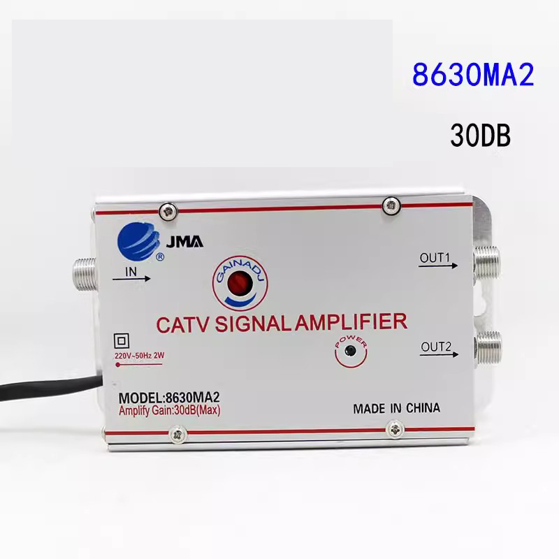 Ac 220V 4 Way Catv Kabel Tv Splitter Versterker 30db Digitale Tv Antenne Signaalbooster Home Tv Apparatuur 45Mhz Naar 860Mhz Us Plug: WHITE