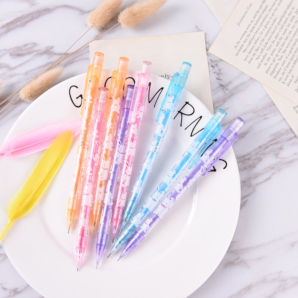 3 Pcs Mechanical Pencils Kawaii Plastic Mechanical Pencils Lovely Animals Automatic Pen For Kids Stationery