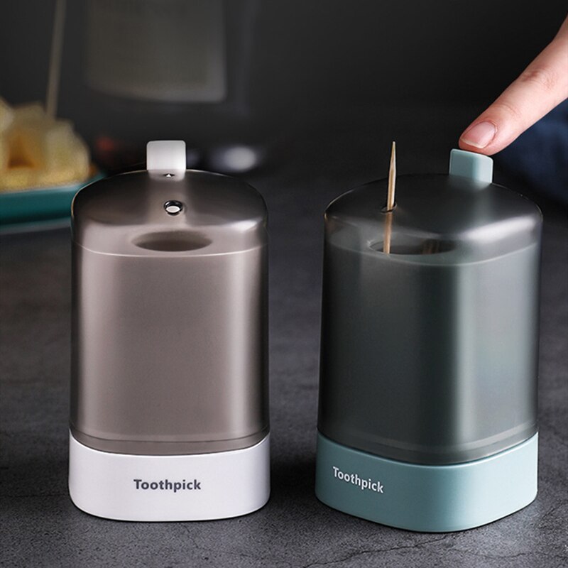 Automatic Pop-up Toothpick Box Container for Restaurant Kitchen Portable Pop-up Toothpick Holder Toothpicks Dispenser Decoration