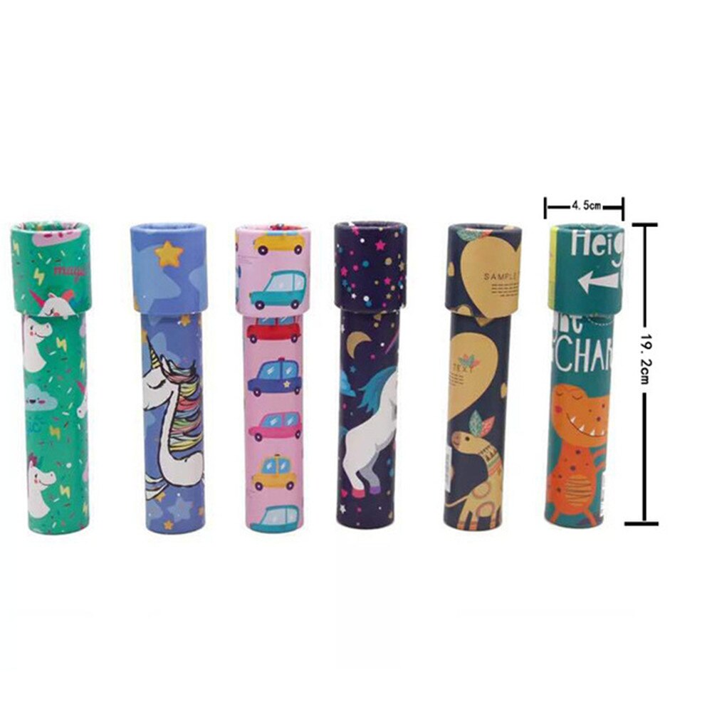 Kleurrijke Roterende Caleidoscoop Speelgoed Lens Fantasierijke Cartoon Kinderen Magic Klassieke Educatief Speelgoed voor kids Kinderen