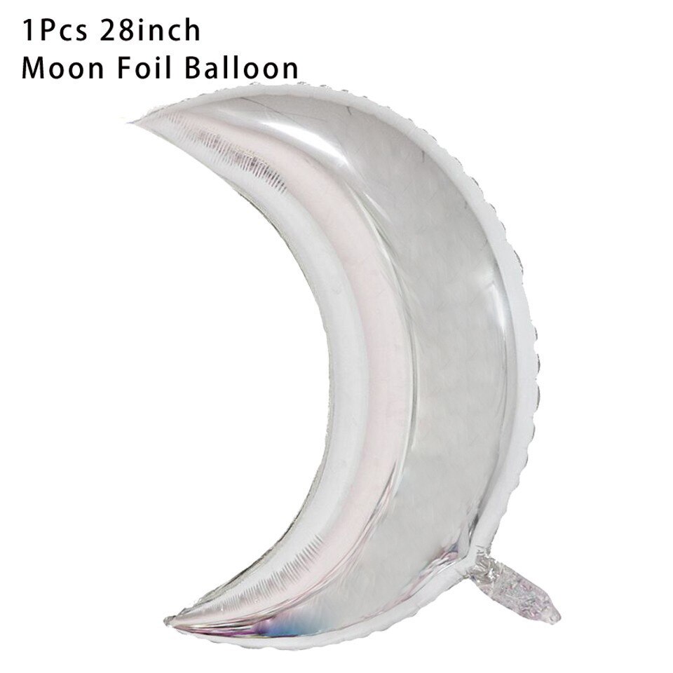 1PC Cloud &amp; Flugzeug Banner Baby Duschen Party Girlanden Dekoration Kinder Geburtstag Glücklich Hängen Hintergrund Girlanden Partei Liefert: 1PC-Silver moon