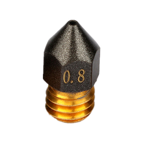 Buse revêtue de PTFE MK8, filetage M6 0.2/0.3/0.4/0.5/0.6/0.8/1.0mm pour buses d'imprimante 3D CR10 CR10S Ender-3, Filament 1.75mm: 2.5mm / YELLOW