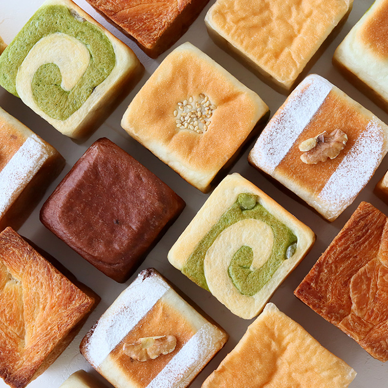 Mini molde para pasteles de acero al carbono con 6 cavidades, forma cuadrada, pan tostado con tapa, libra, pastel, Madeleine, muffins, postre, herramientas para hornear