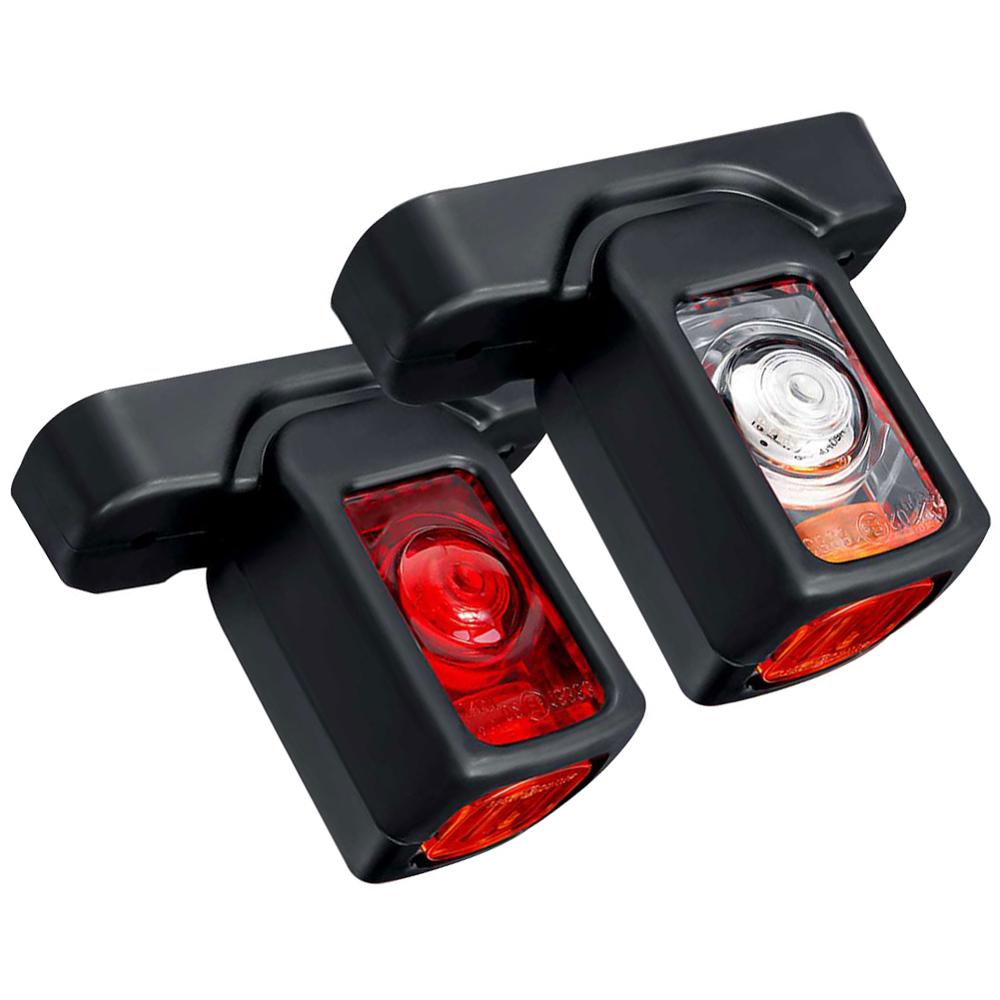 2PCS 12/24V LED Side Marker Light Universal Trucks Trailers Tractor Waterproof Turn Signal Indicator Lights