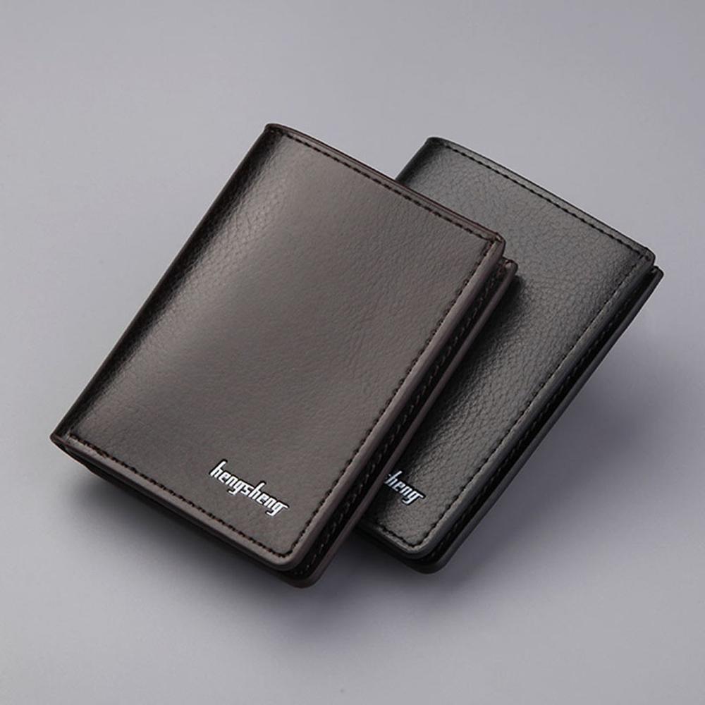 Men Wallet Ultra-Thin Vertical Coin Purse Leather Wallets Bifold Multi-Card Package Short Retro Wallet porte carte #2N18