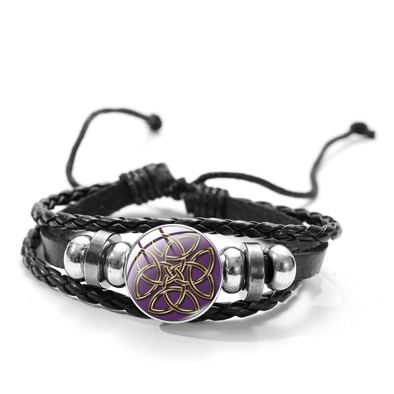 Nowa moda Teen Wolf Triskele bransoletka Steampunk Triskelion Allison Argent szklana kopuła ręcznie skórzane bransoletki bransoletki: Style 13