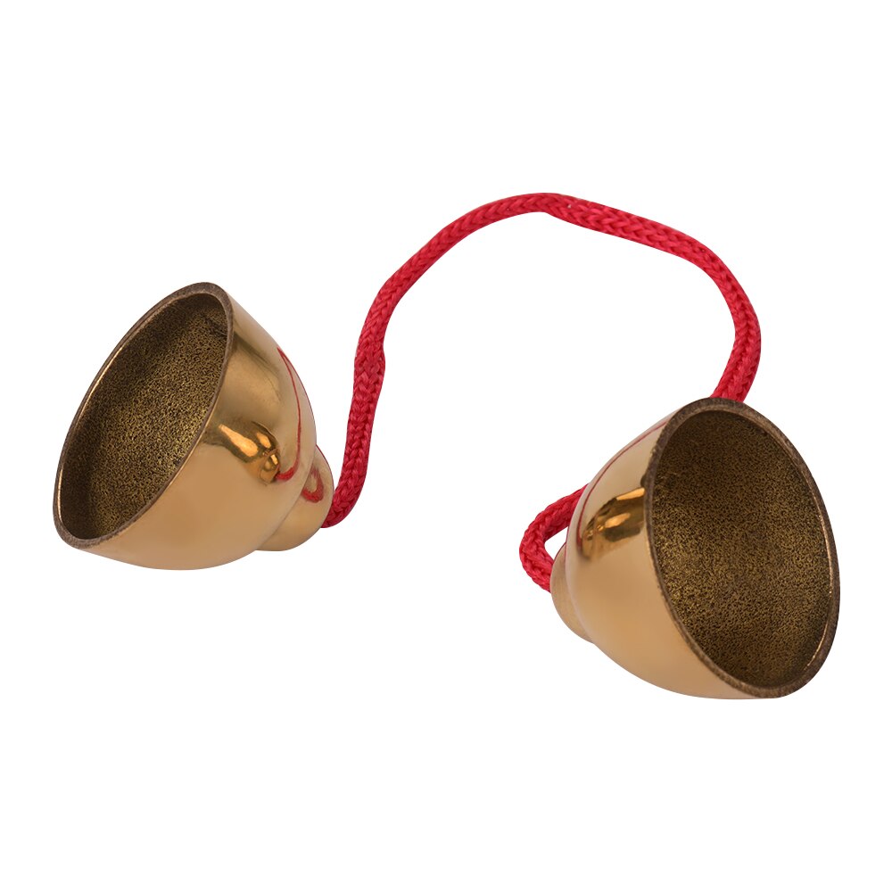 1 paire frapper cloches métal cloche Percussion Instrument de musique rythme jouet doré