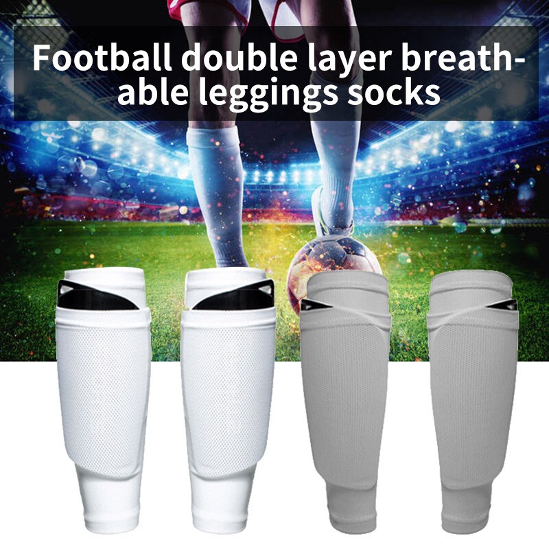 Fodbold skinneben beskyttelsessokker fodbold ben støtte ærme pad fodbold kalv sokker beskytter åndbar beskyttende ærmer puder